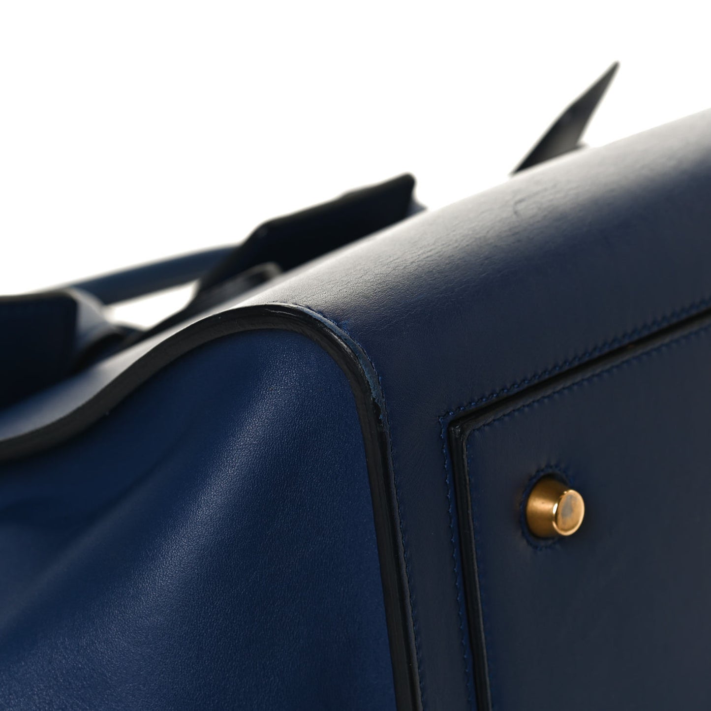 Smooth Calfskin Small Tie Knot Tote Dark Indigo