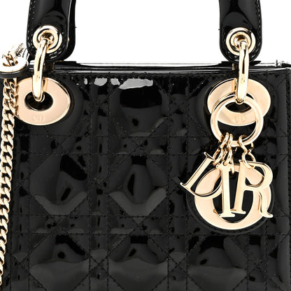 Christian Dior Patent Cannage Mini Lady Dior Black 7 of 10
