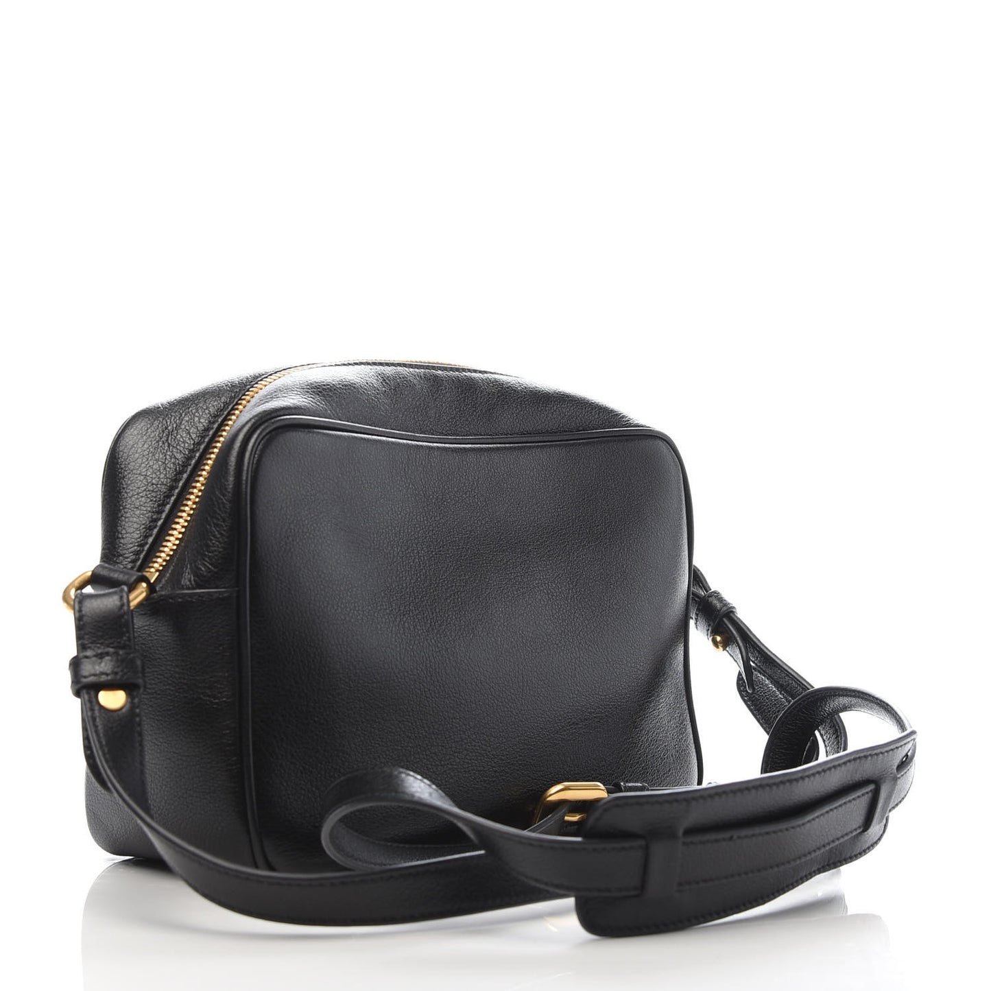 Glace Calf Logo Crossbody Black