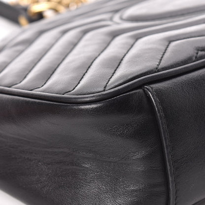 Gucci Calfskin Matelasse Small GG Marmont Shoulder Bag Black 14 of 14