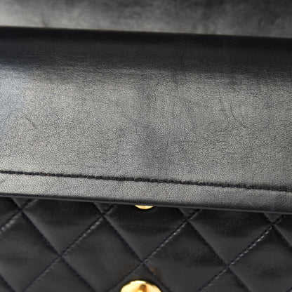 Chanel Lambskin Quilted Medium Double Flap Black 11 of 15