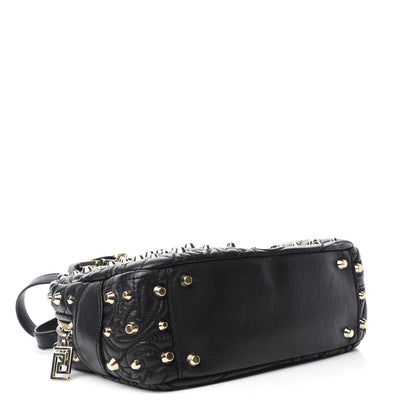 Versace Nappa Barocco Quilted Studded Vanitas Demetra Black 4 of 9