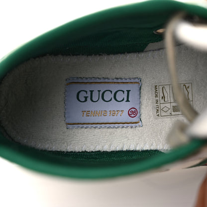 Gucci GG Monogram Web Womens 1977 Tennis High Top Sneakers 36 Beige Ebony Mystic White 7 of 8