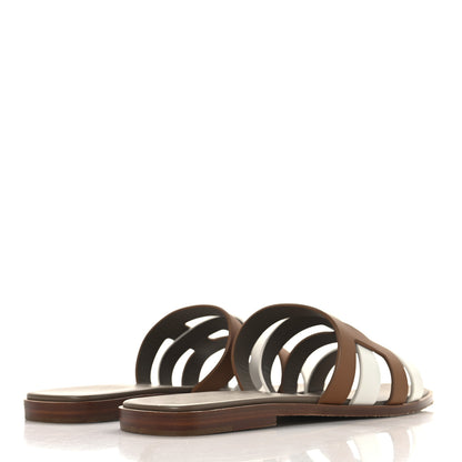 Hermes Calfskin Amore Sandals 41 White Naturel 5 of 11