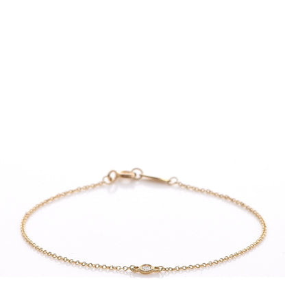 Tiffany 18K Yellow Gold Diamond .03ct Elsa Peretti Diamonds by the Yard Bracelet 1 of 5