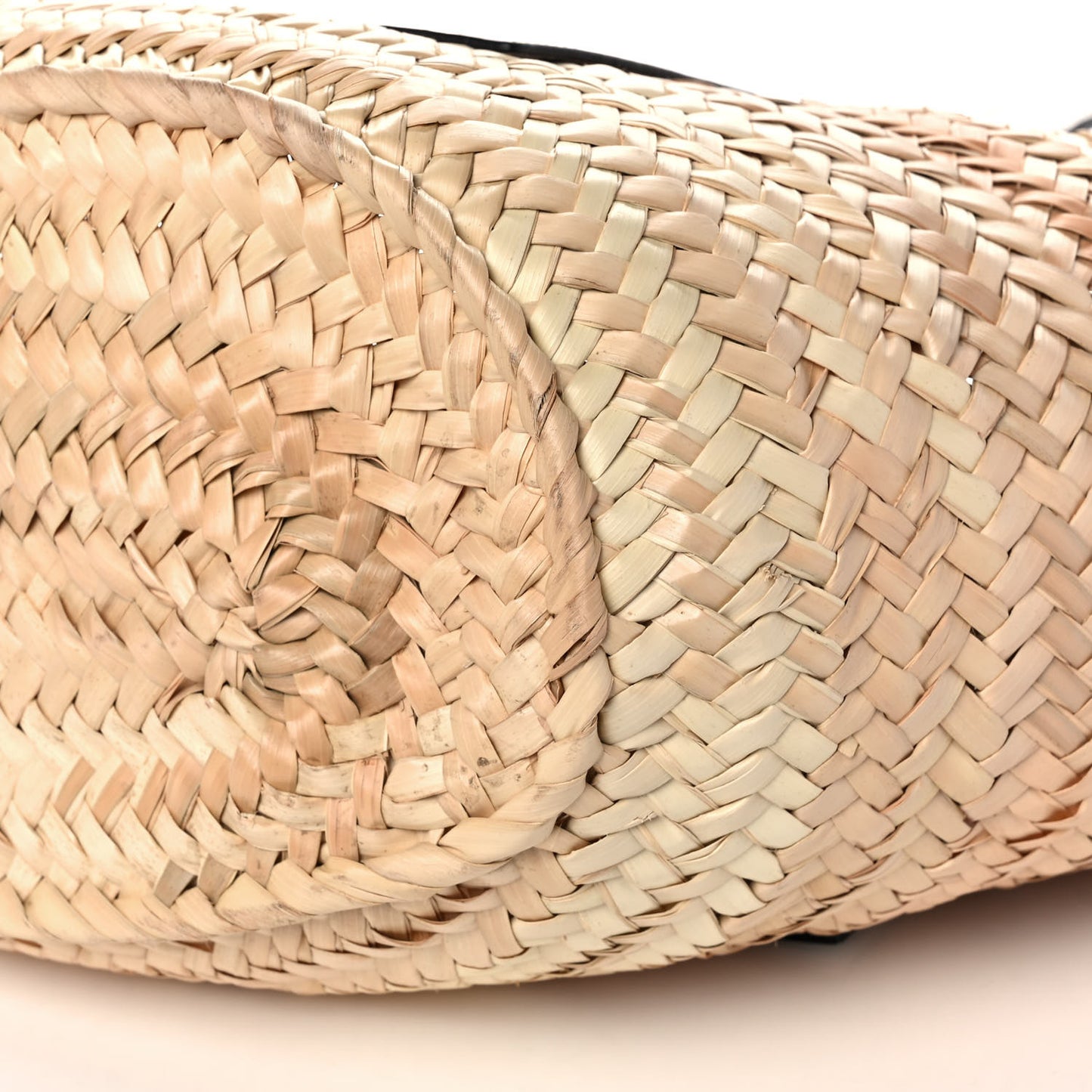 Raffia Basket Tote Bag Natural White