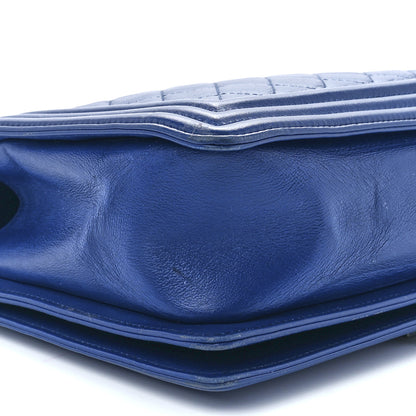 Chanel Calfskin Quilted New Medium Boy Flap Blue 10 of 11