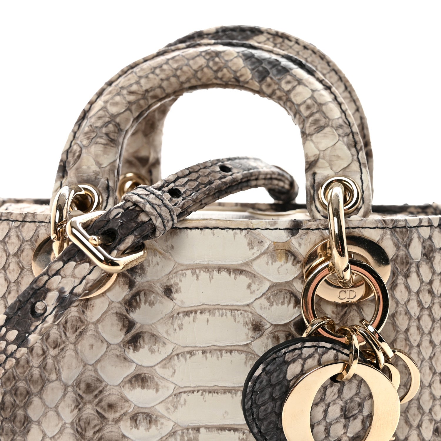 Christian Dior Snakeskin Micro Lady D-Joy Grey 7 of 9