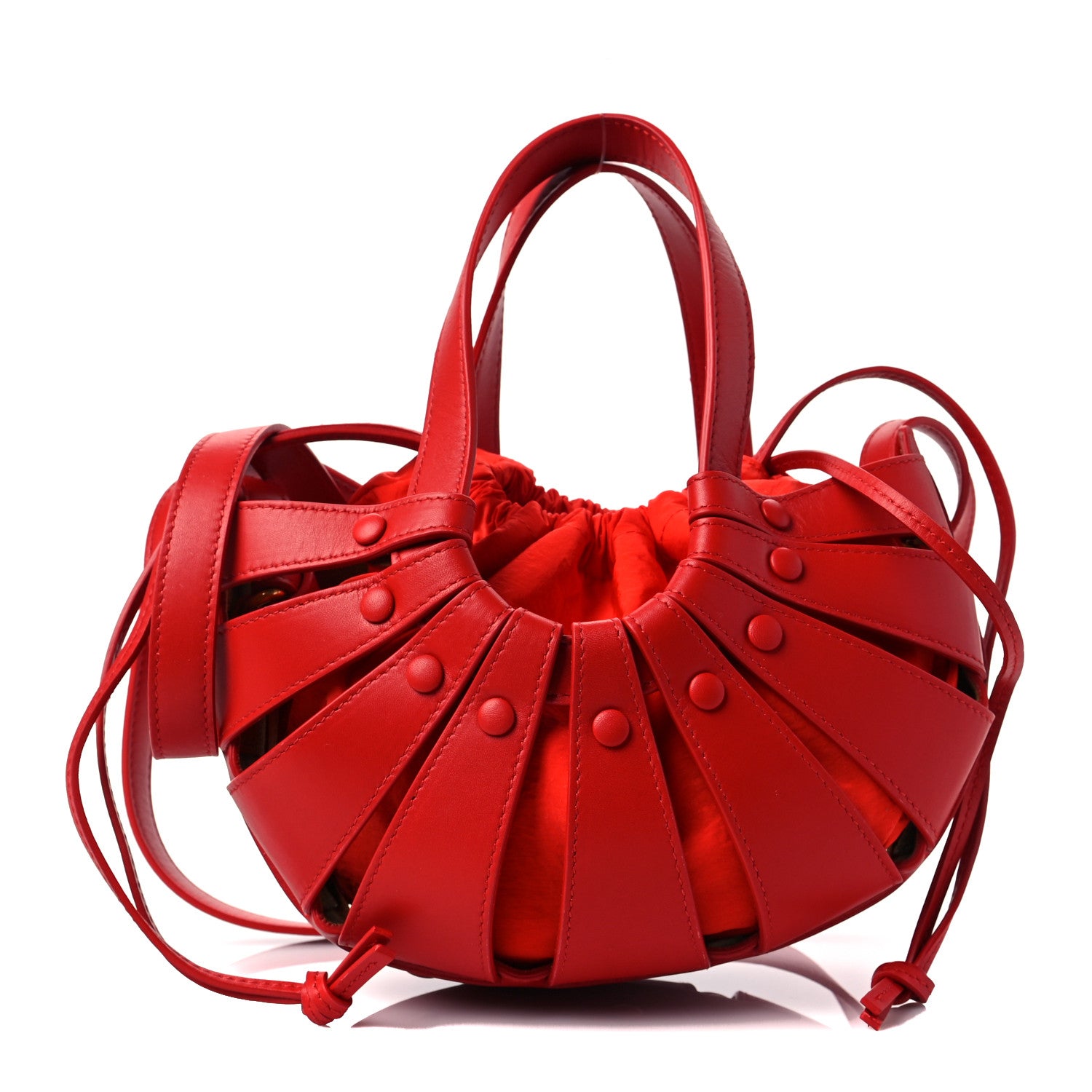 Bottega Veneta French Calfskin Small Shell Bag Chili Tomato 1 of 5