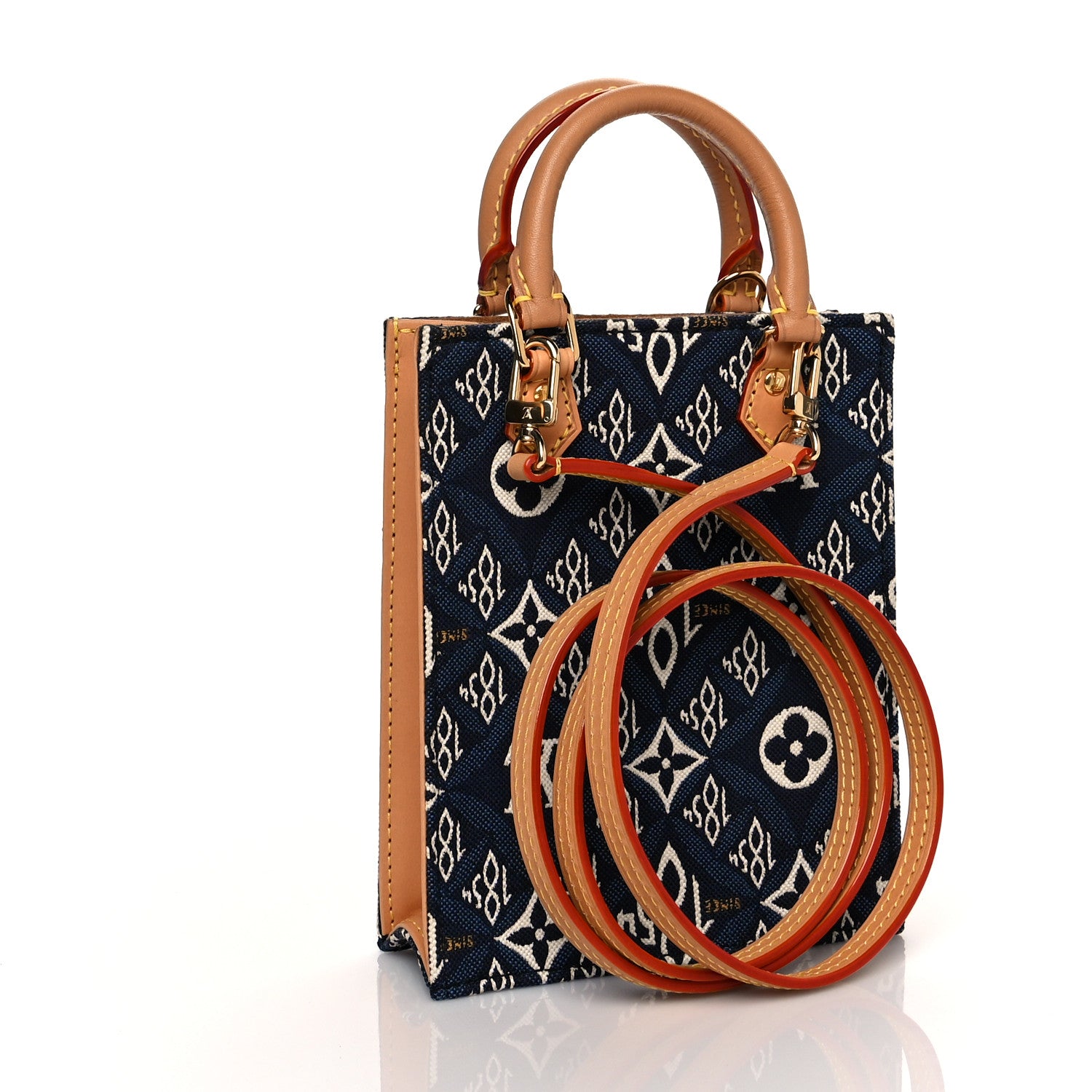 Louis Vuitton Jacquard Since 1854 Petit Sac Plat Blue 3 of 9