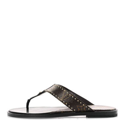 Louis Vuitton Monogram Sunny Flat Thong Sandals 35 Brown 1 of 11