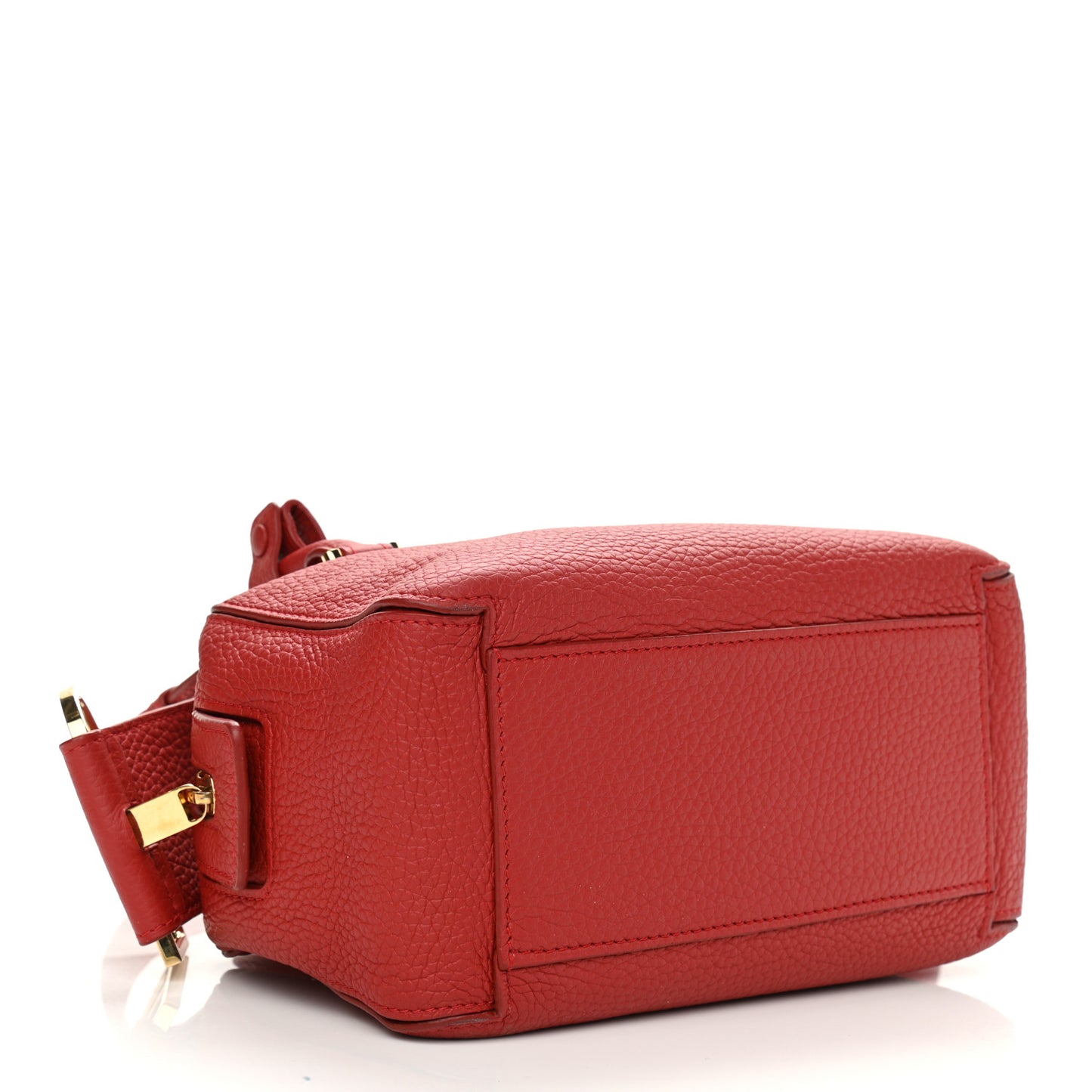 Grained Calfskin Mini Cool Box Satchel Scarlet Red