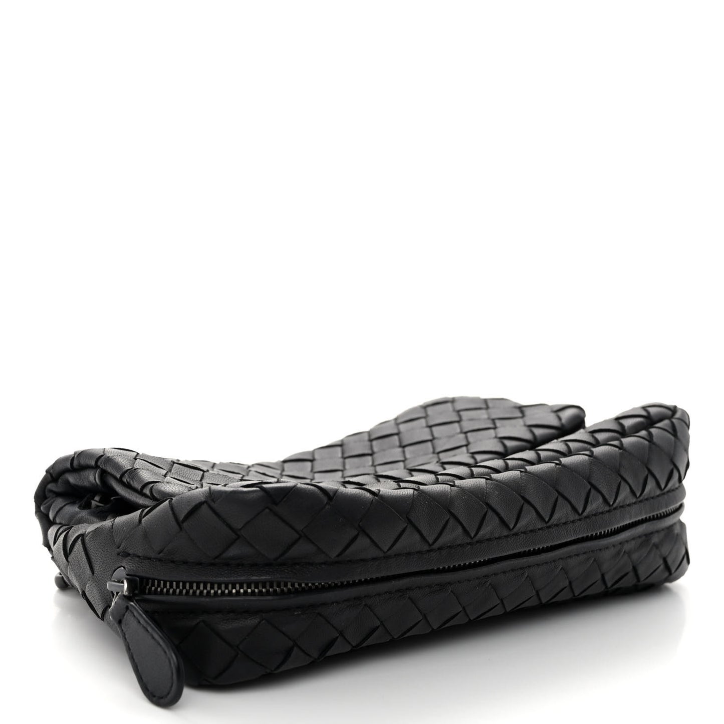 Nappa Intrecciato Mini Chain Messenger Black