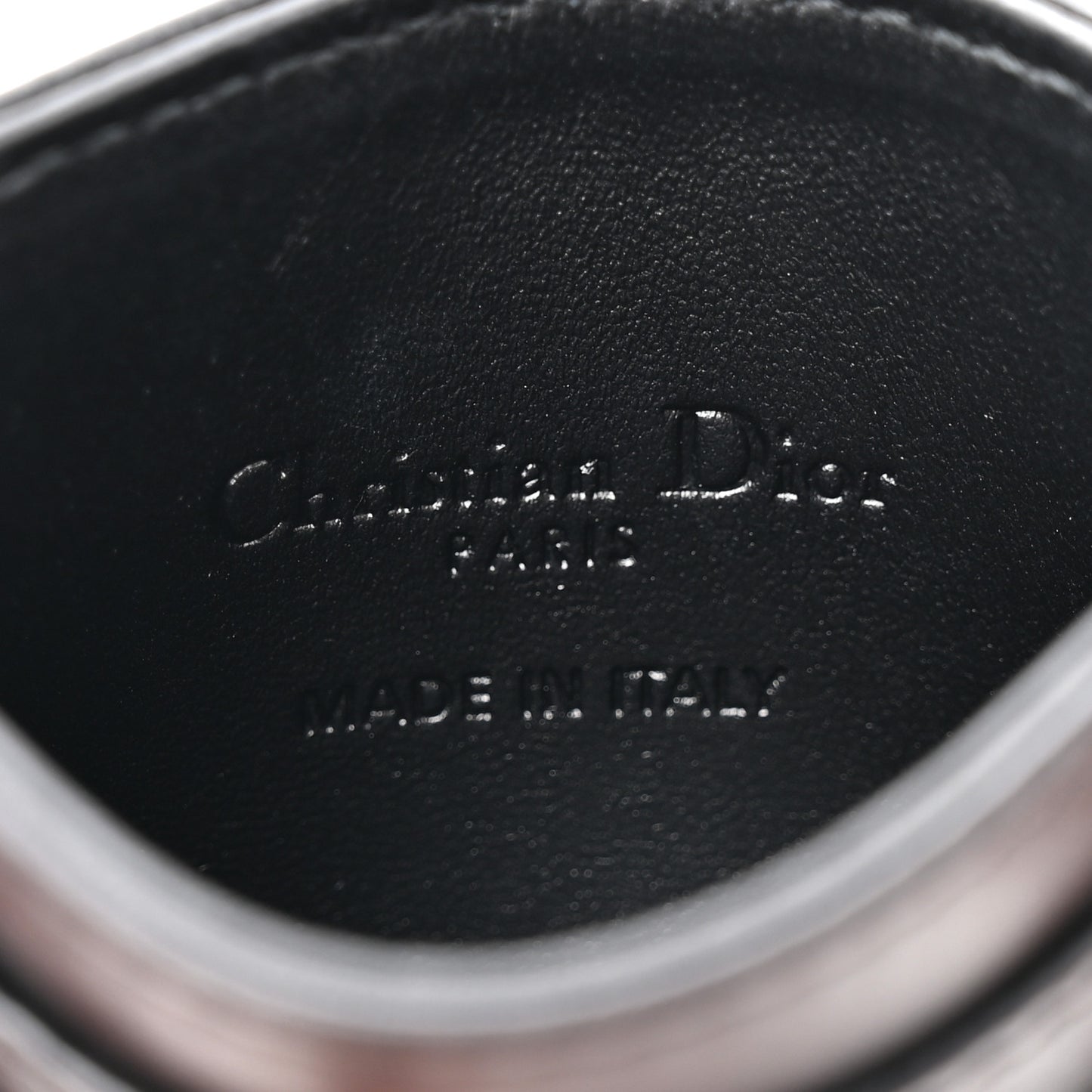 Lambskin Cannage Lady Dior Card Holder Black