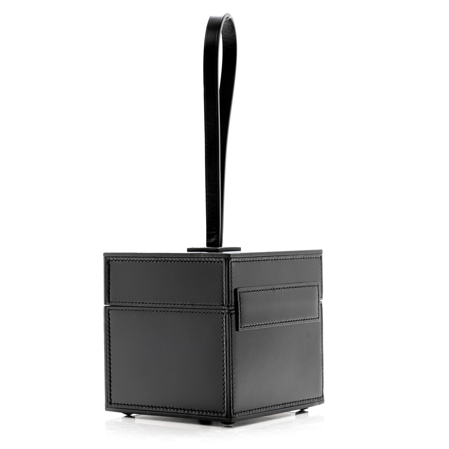 Calfskin Mini Vanity Case Clutch Black