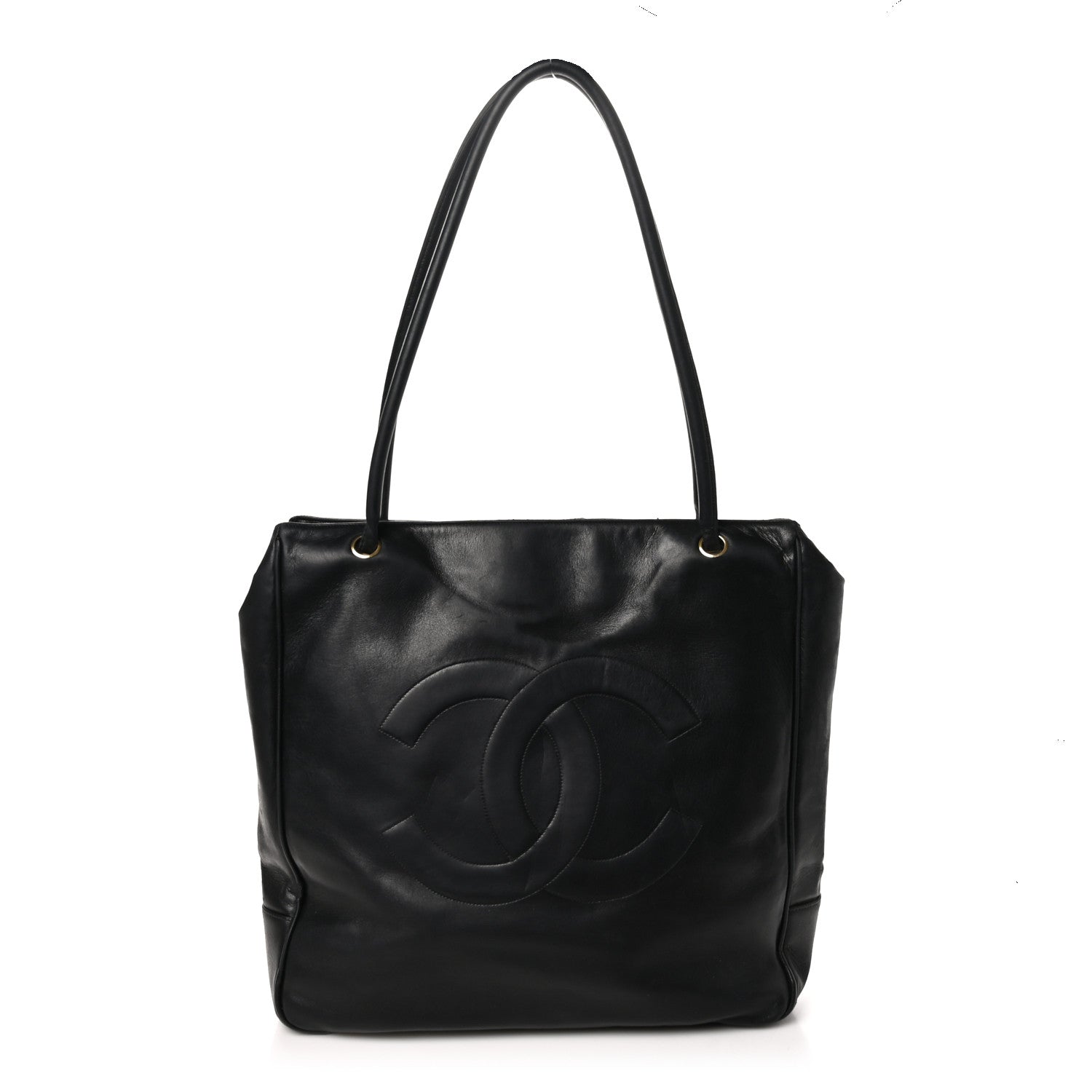 Chanel Lambskin CC Tote Black 1 of 9