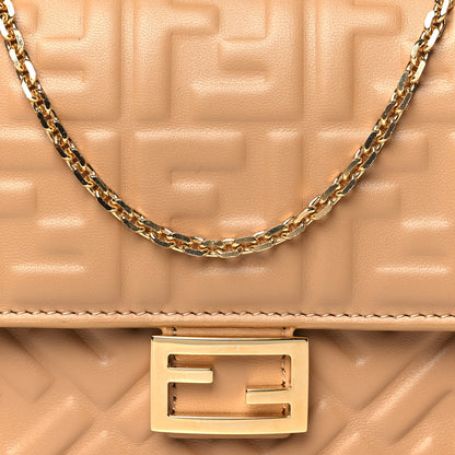 Fendi Nappa Matisse FF Embossed Wallet On Chain Miele Scuro 8 of 10
