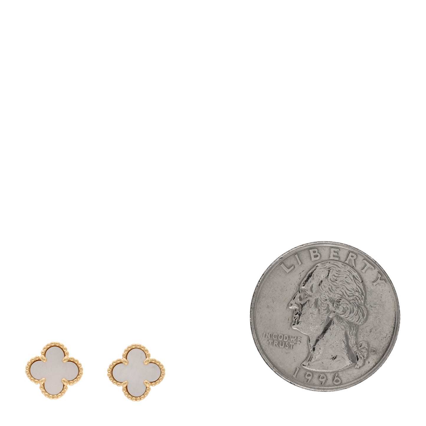 18K Yellow Gold Mother of Pearl Sweet Alhambra Earrings