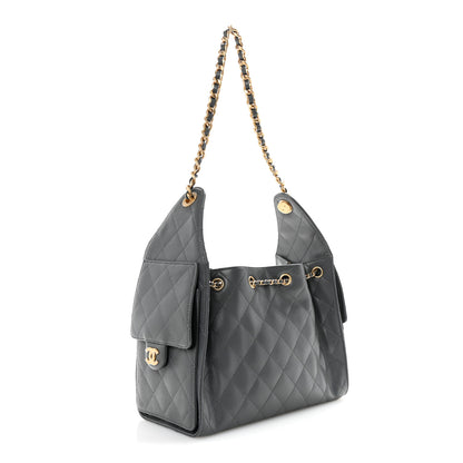 Chanel Caviar Quilted Small Chanel 25 Handbag Dark Grey 3 of 10