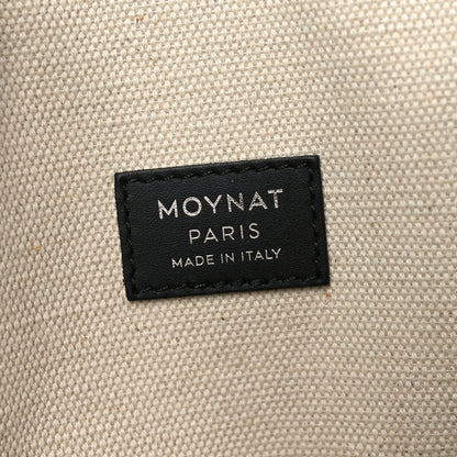 Moynat Grained Calfskin Canvas 1920 Oh! Tote Ruban PM Carbon Silver 6 of 10