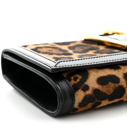 Gucci Calf Hair Jaguar Printed Small Lady Buckle Clutch Black 9 of 13