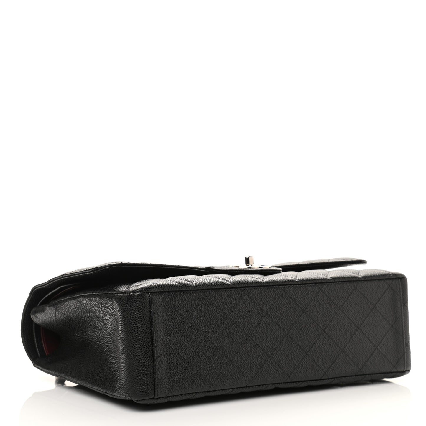 Caviar Quilted Maxi Double Flap Black