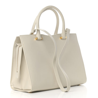 Saint Laurent Shiny Calfskin Medium Uptown Tote White 3 of 14