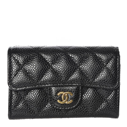 Chanel Caviar Quilted Flap Card Holder Black 1 of 11