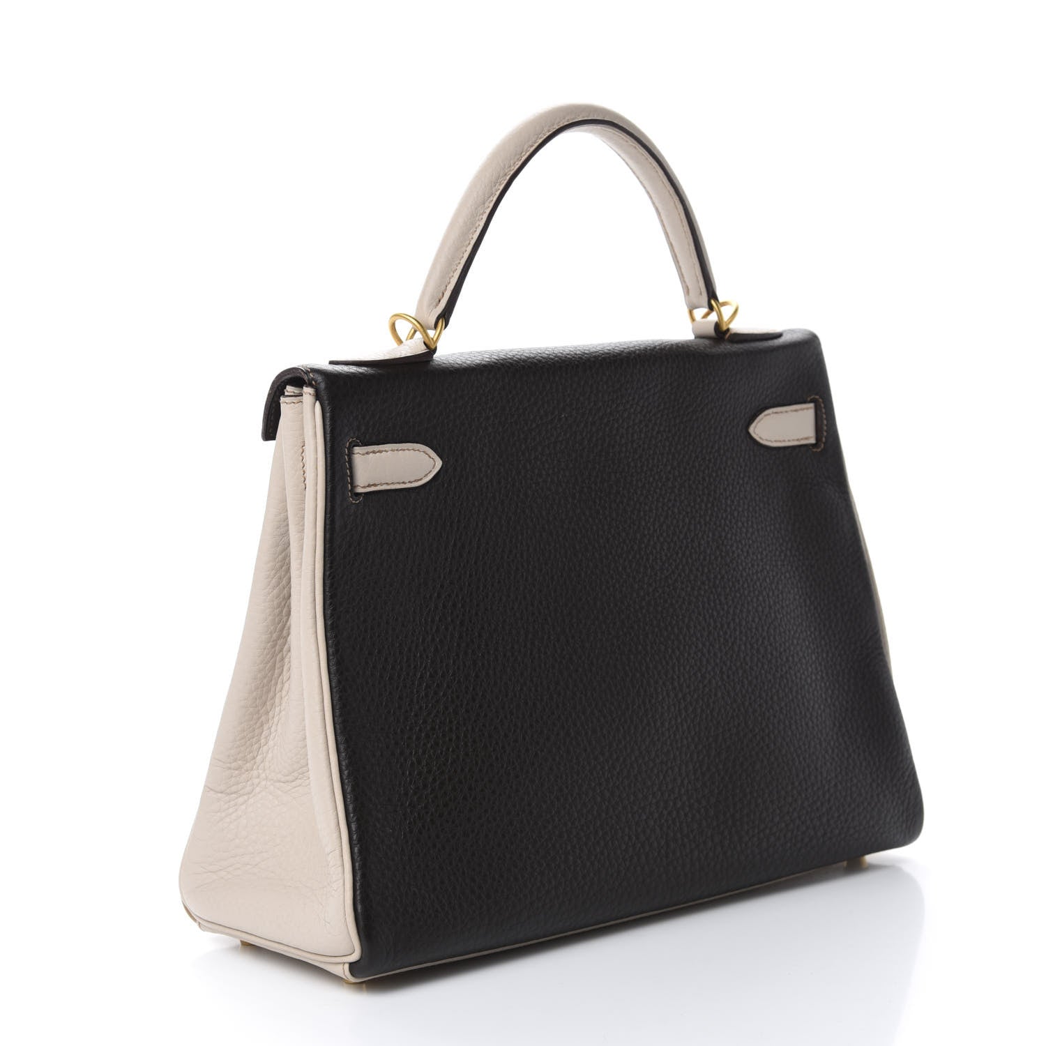 Hermes Togo Tri-Color Kelly Retourne 32 Tabac Camel Ebene Parchemin 3 of 10