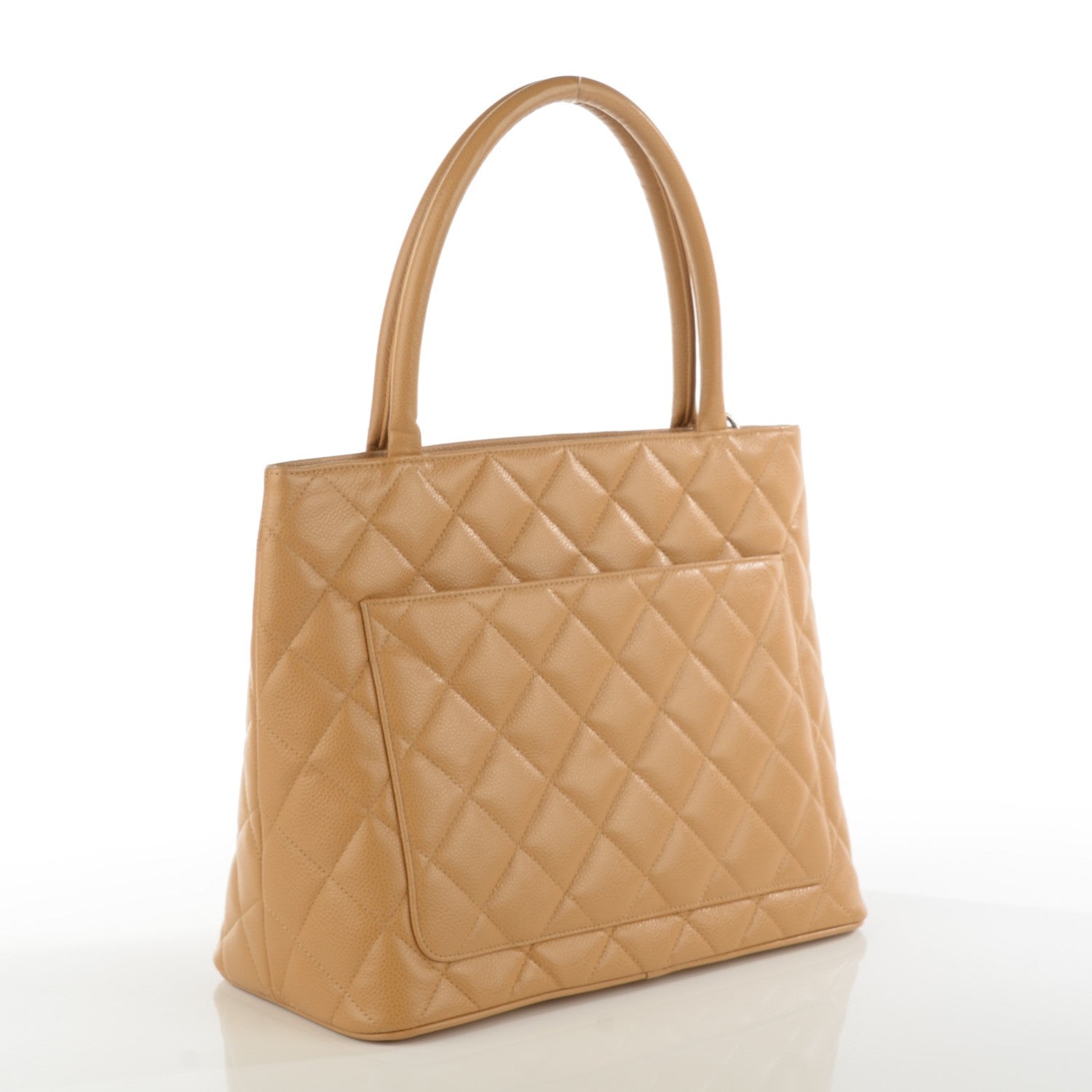 Chanel Caviar Quilted Medallion Tote Beige 3 of 7