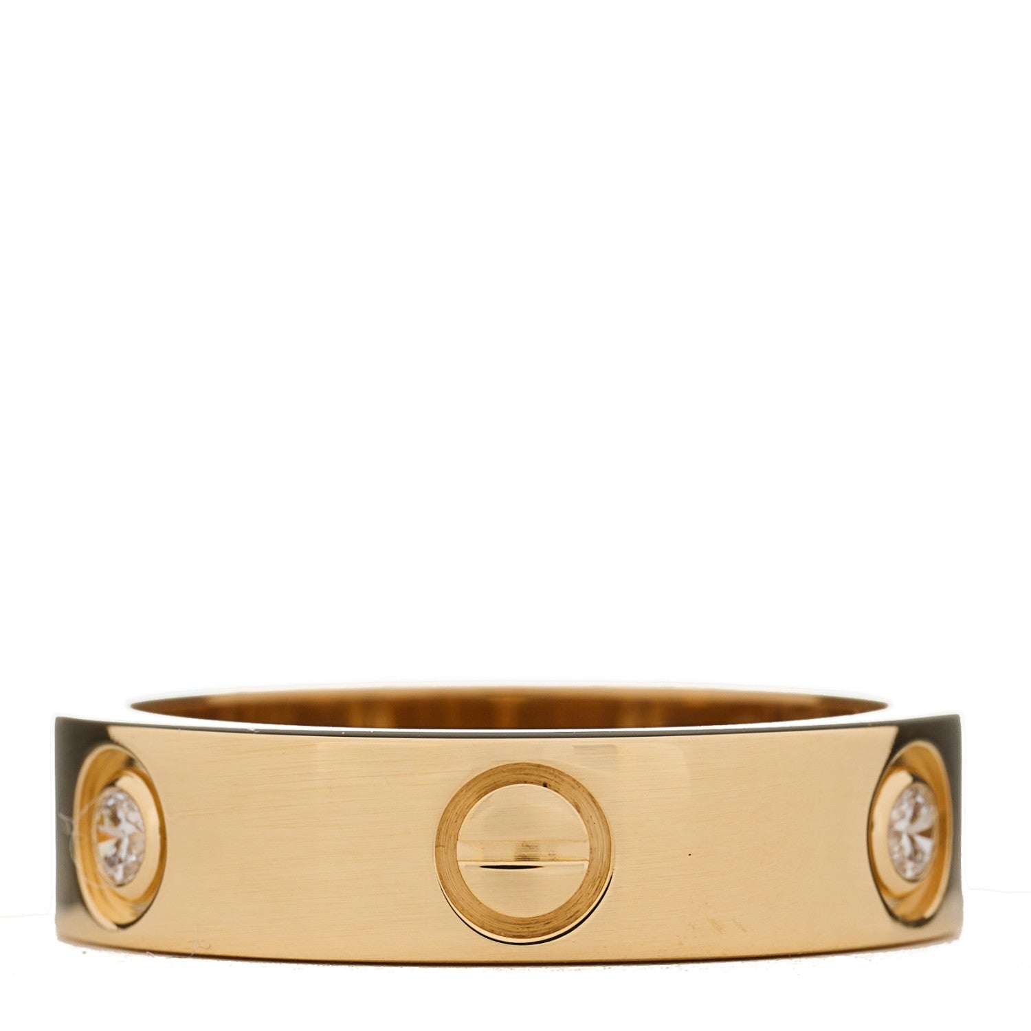 Cartier 18K Yellow Gold 3 Diamond 5.5mm LOVE Ring 58 8.25 2 of 4