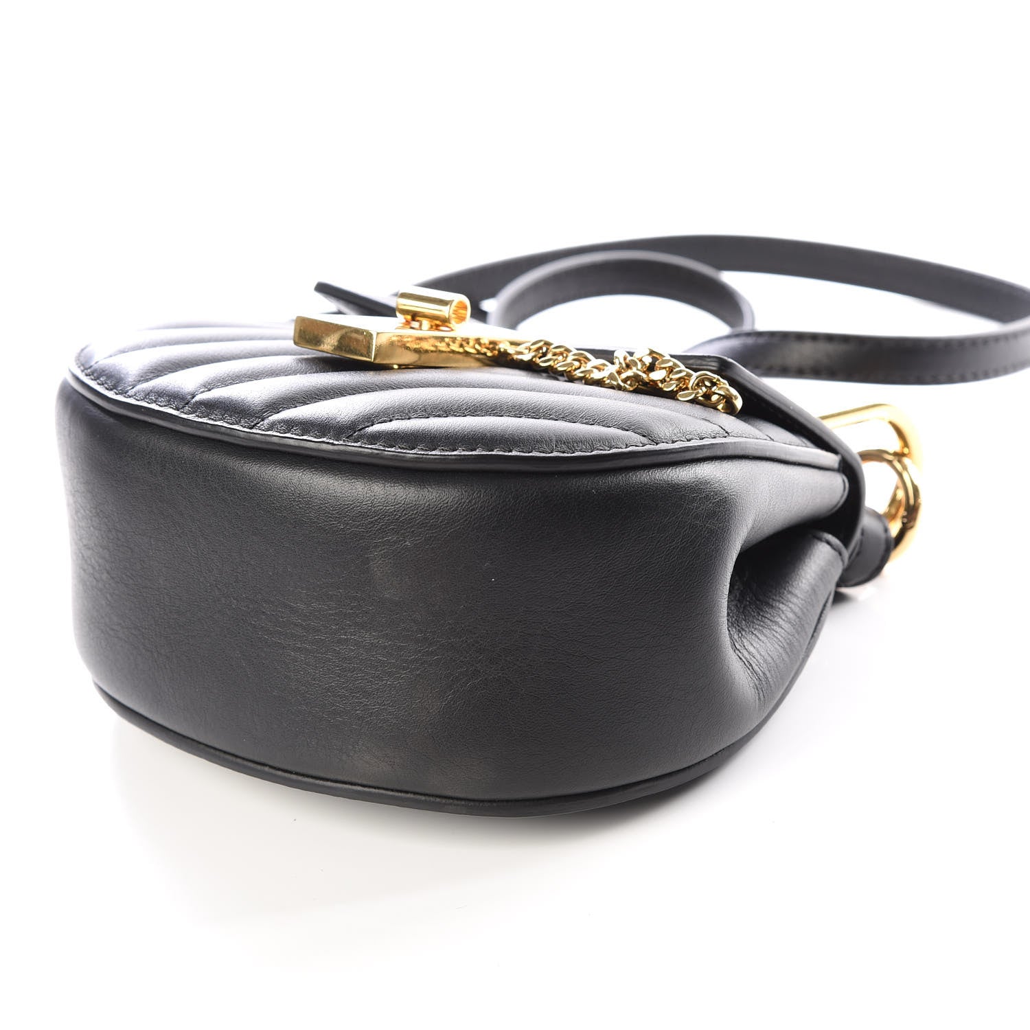 Chloe Calfskin Quilted Nano Drew Bijou Shoulder Bag Black 6 of 9