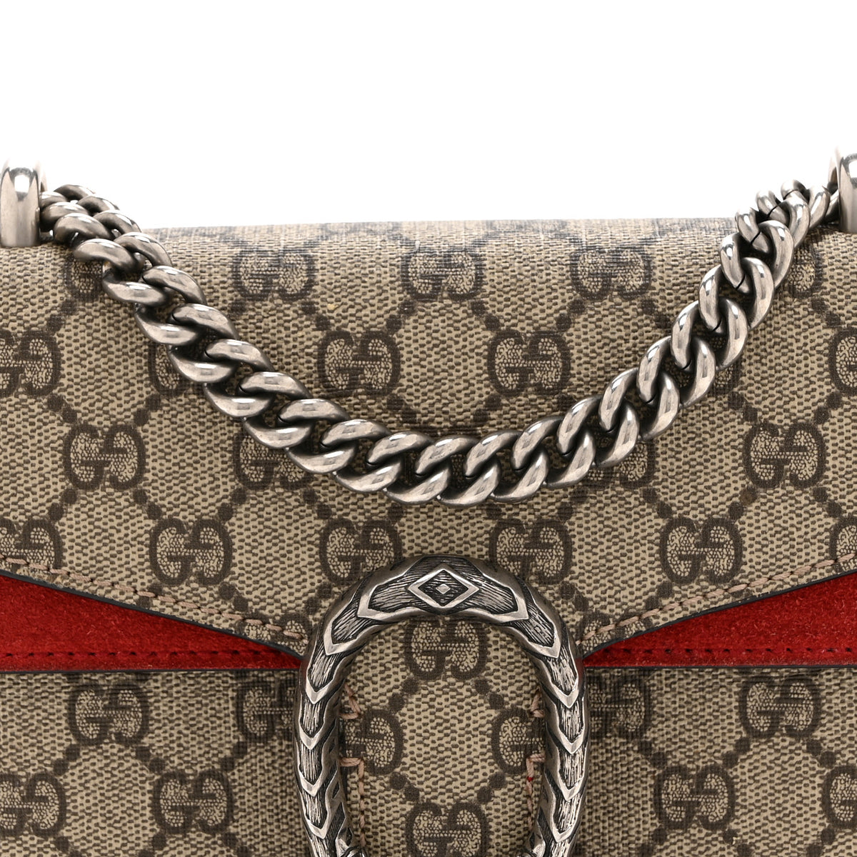 Gucci GG Supreme Monogram Mini Dionysus Shoulder Bag Hibiscus Red 8 of 10