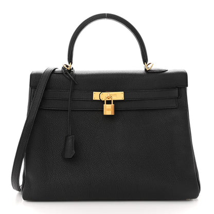 Hermes Togo Kelly Retourne 35 Black 1 of 11