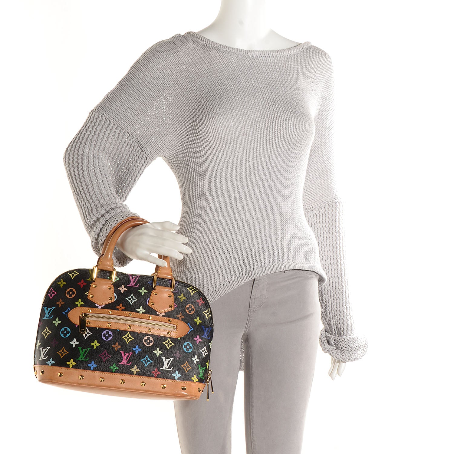 Louis Vuitton Monogram Multicolor Alma Black 2 of 7