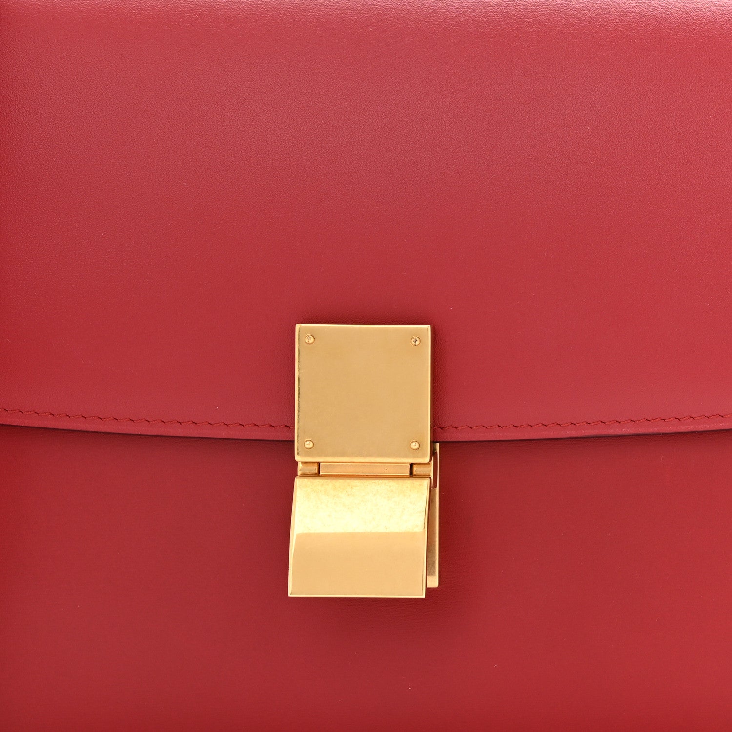 Celine Box Calfskin Medium Classic Box Flap Bag Red 9 of 11