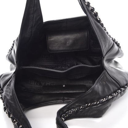 Chanel Calfskin Chain Hobo Black 5 of 7