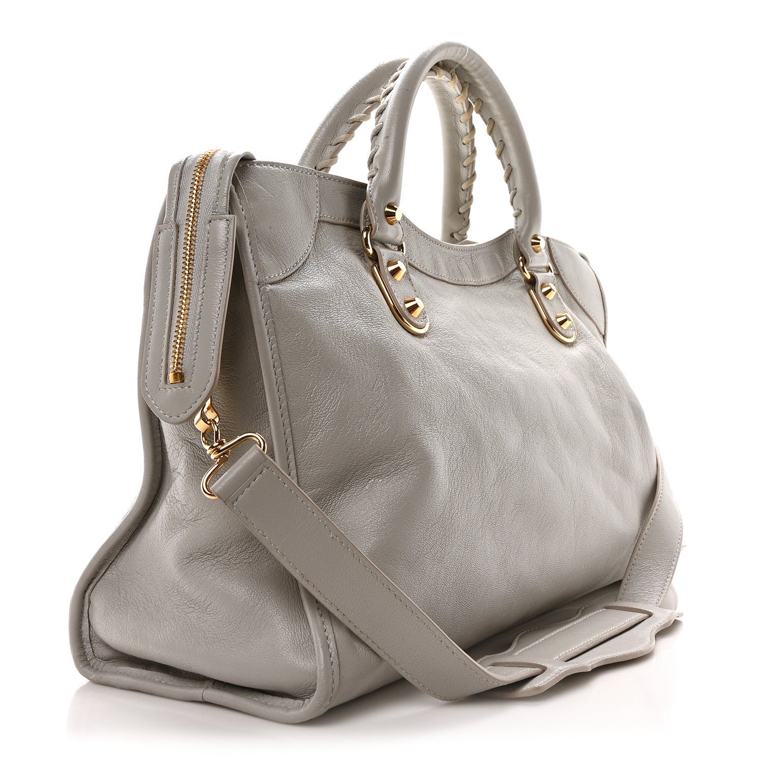 Balenciaga Agneau Gold Metallic Edge Hardware City Gris Glace 4 of 11