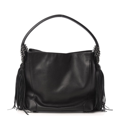 Christian Louboutin Empire Calf Spikes Fringe Eloise Hobo Black 1 of 10