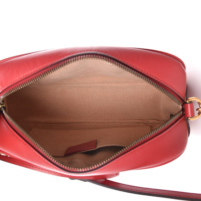 Gucci Calfskin Matelasse Small GG Marmont Chain Shoulder Bag Hibiscus Red 5 of 11