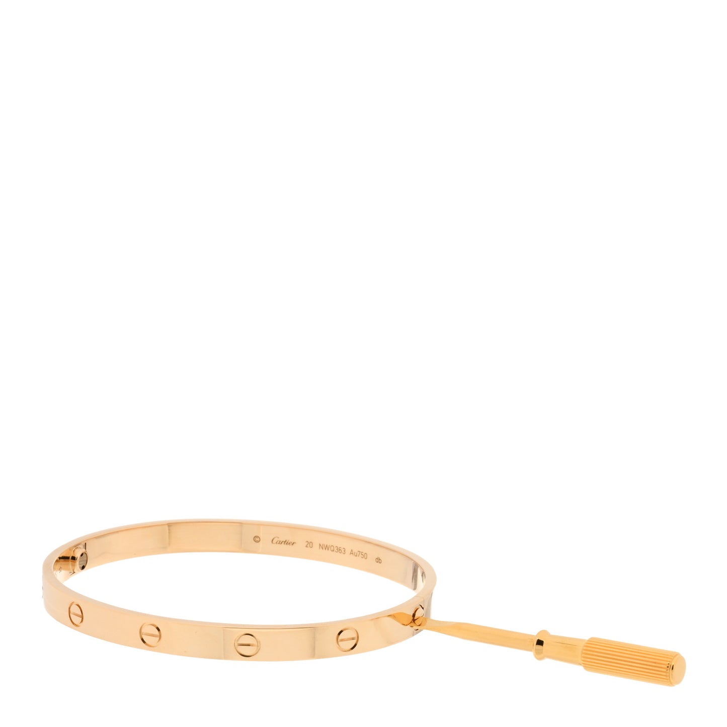 18K Yellow Gold LOVE Bracelet 20