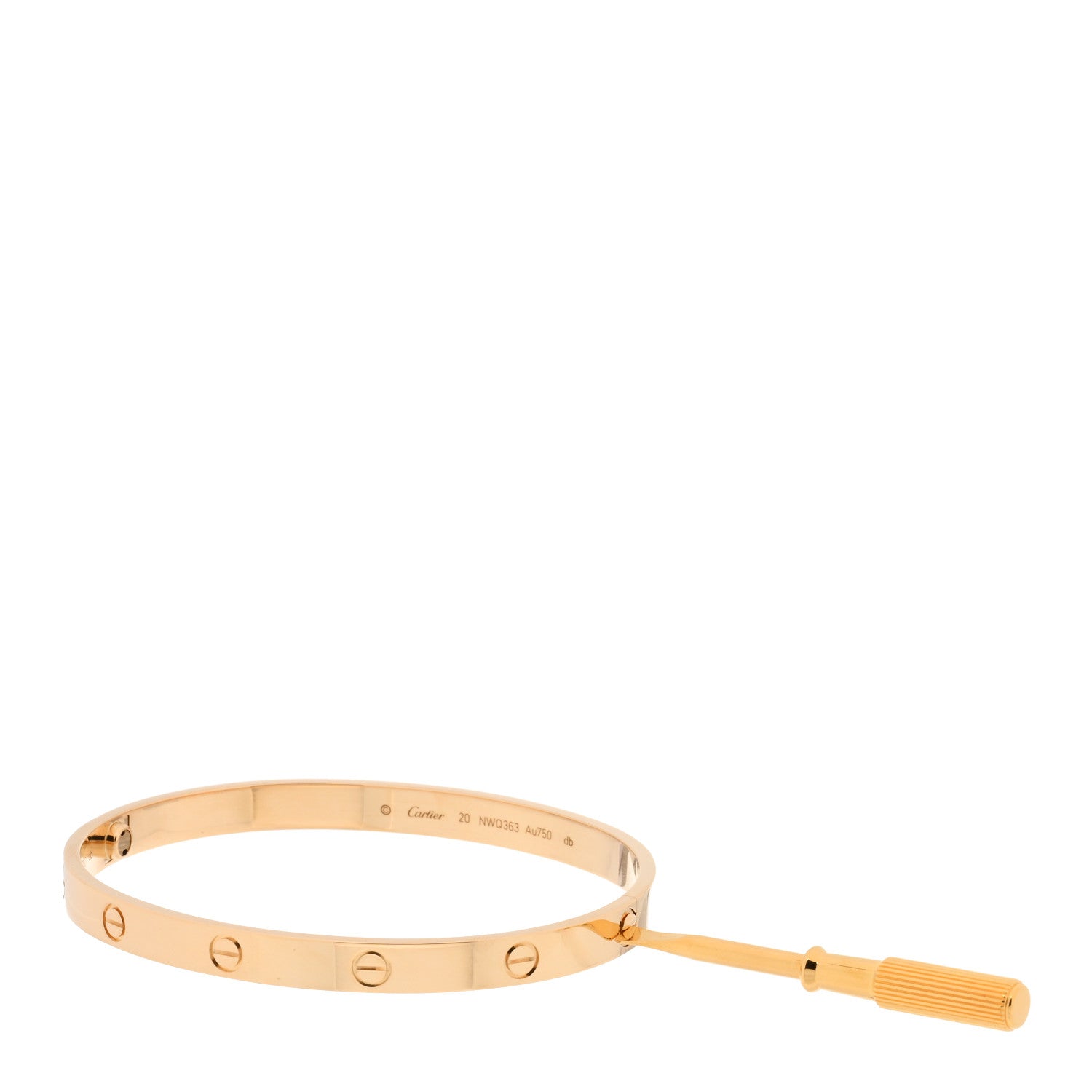 Cartier 18K Yellow Gold LOVE Bracelet 20 4 of 5