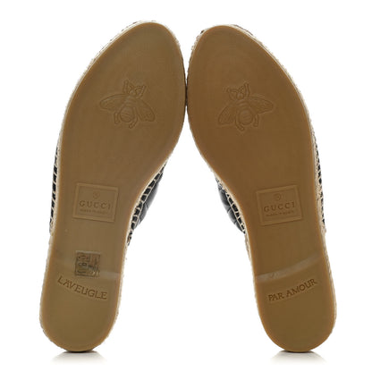Gucci Nappa Matelasse GG Marmont Espadrille Slippers 38 Black 5 of 11