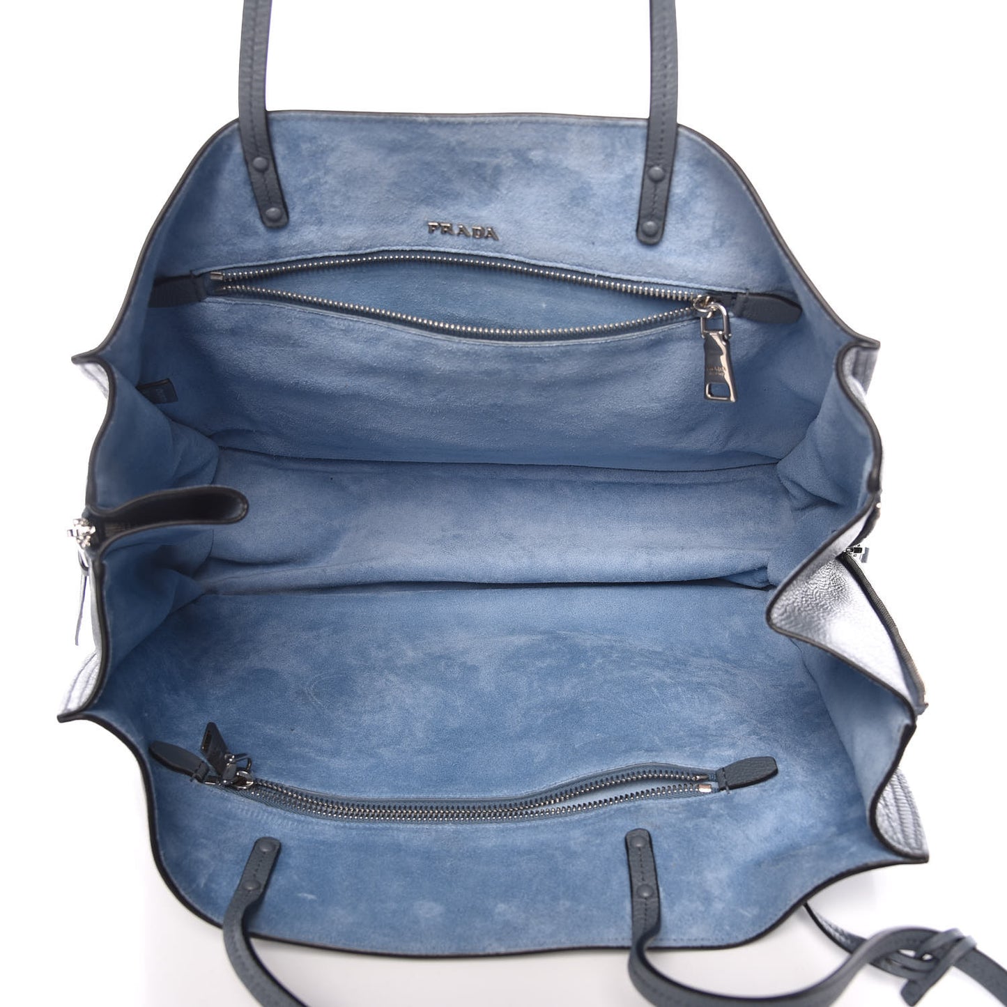Glace Calfskin Etiquette Shopping Bag Marine Astrale