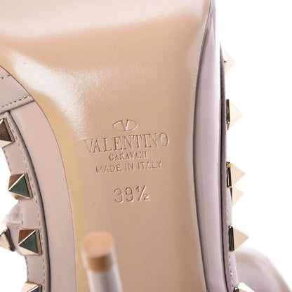 Valentino Garavani Patent Nappa Rockstud Ankle Strap 100mm Pumps 39.5 Poudre 6 of 10