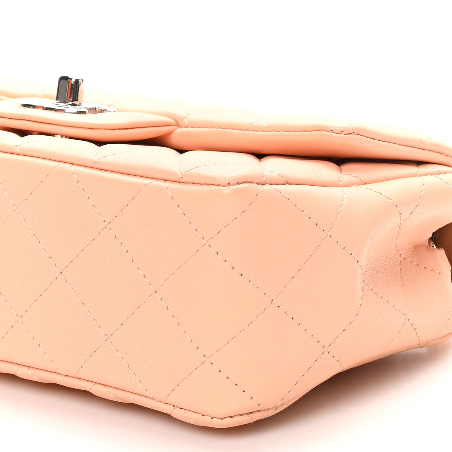 Chanel Lambskin Quilted Mini Rectangular Flap Light Pink 10 of 11
