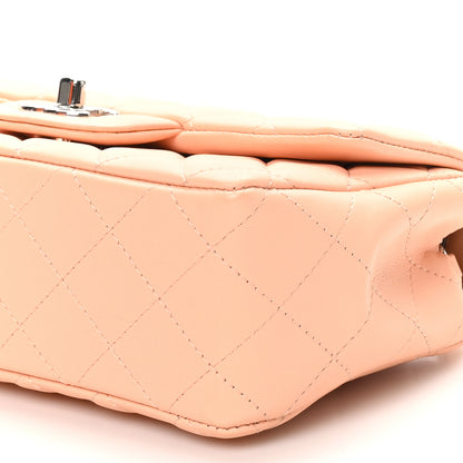 Chanel Lambskin Quilted Mini Rectangular Flap Light Pink 10 of 11