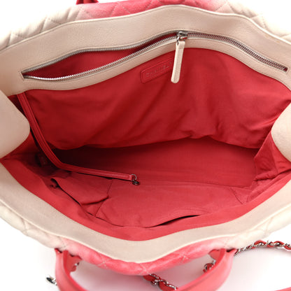 Chanel Caviar Ombre Large Shopping Tote White Rose 5 of 10