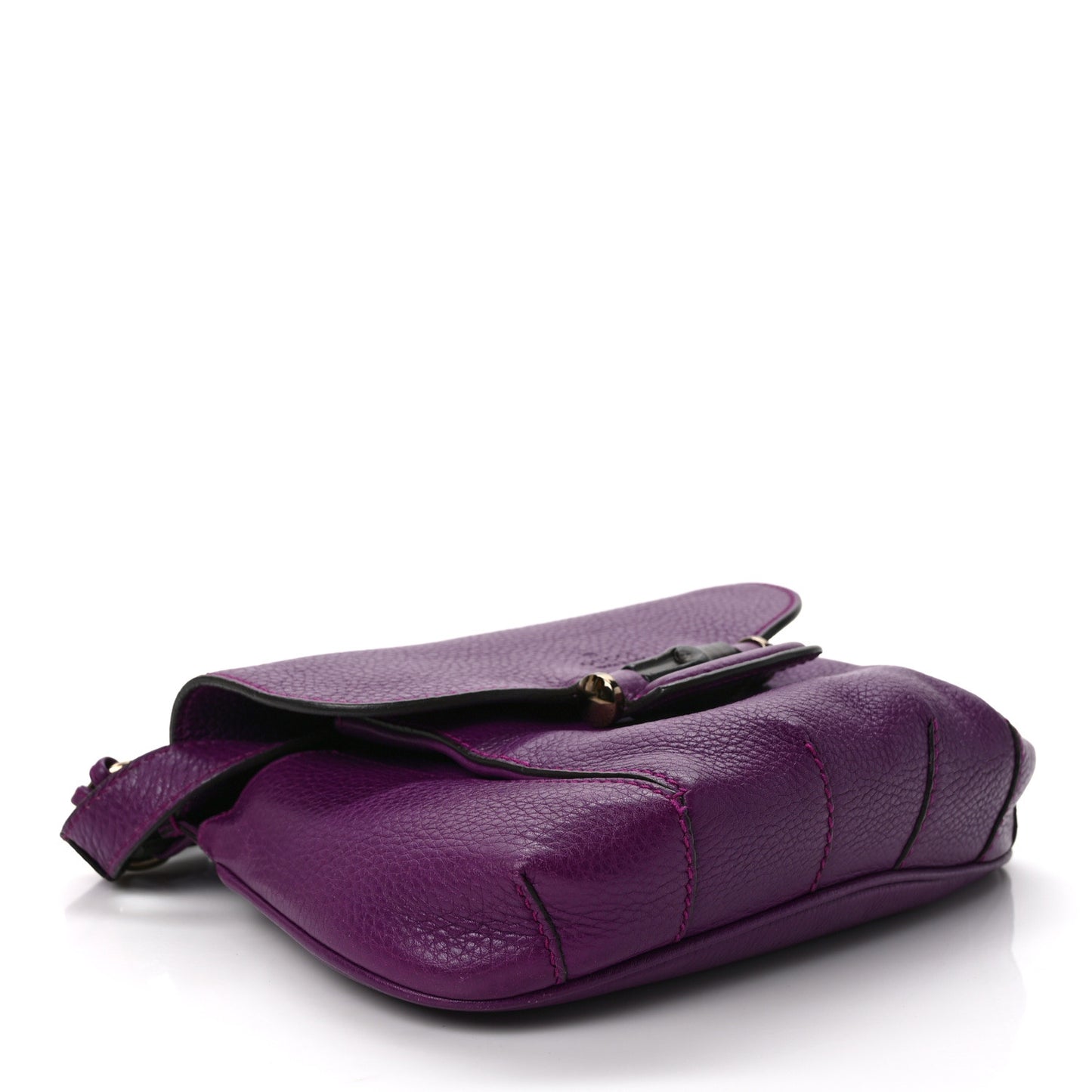 Calfskin Small Nouveau Fringe Shoulder Bag Purple