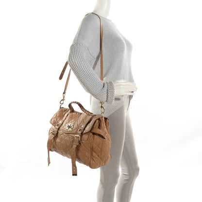 Mulberry Nappa Quilted Oversized Alexa Deer Brown 2 of 12
